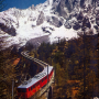 chemin de fer du Montenvers et l'aiguille du Dru