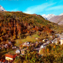 Vue générale et mont Viso (envoyée en 1967)