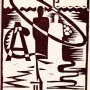 Menu de noce, illustration du peintre Jupille (1945)